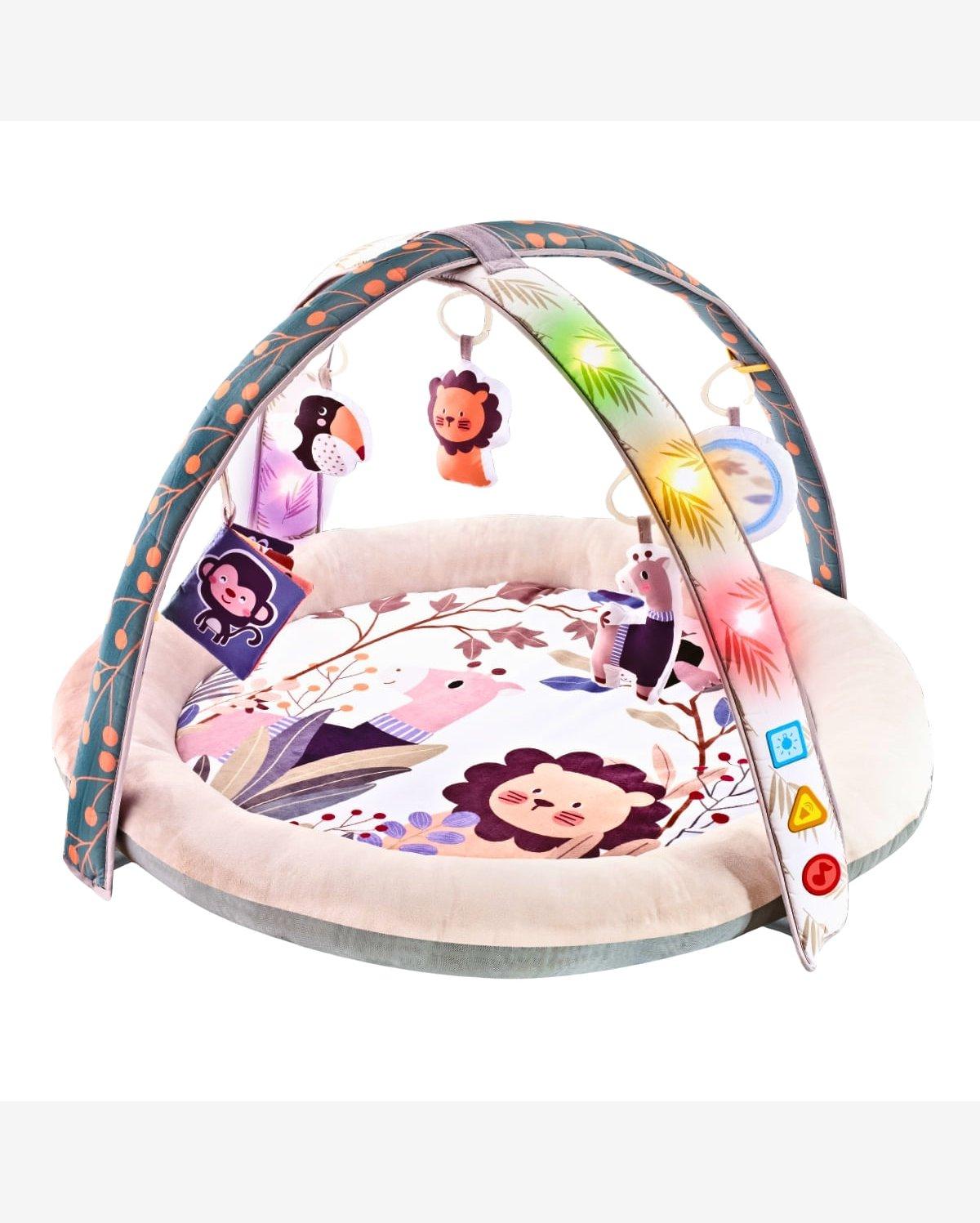 Tapete de Atividades Bebê Luz e Musica Comfy Leão Maxi Baby