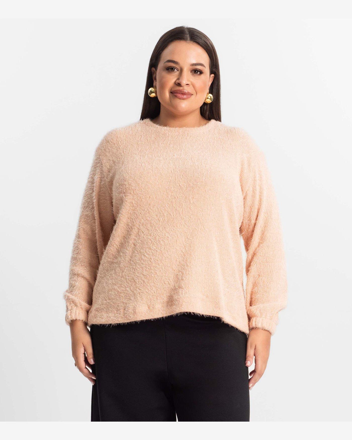 Blusão Feminino Plus Size Secret Glam Rosa