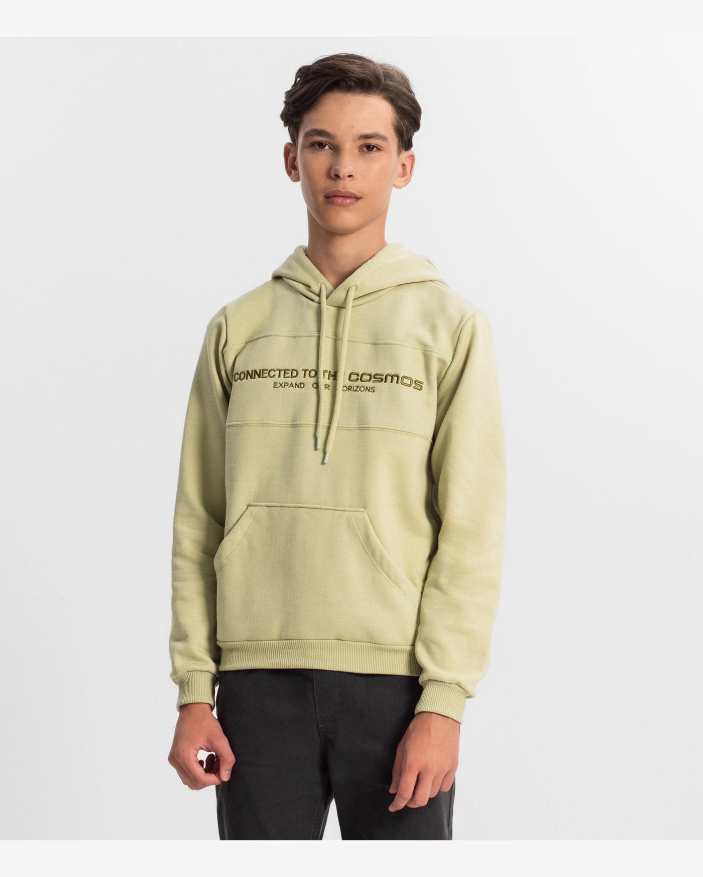 Moletom Juvenil Menino Com Capuz Minty Verde