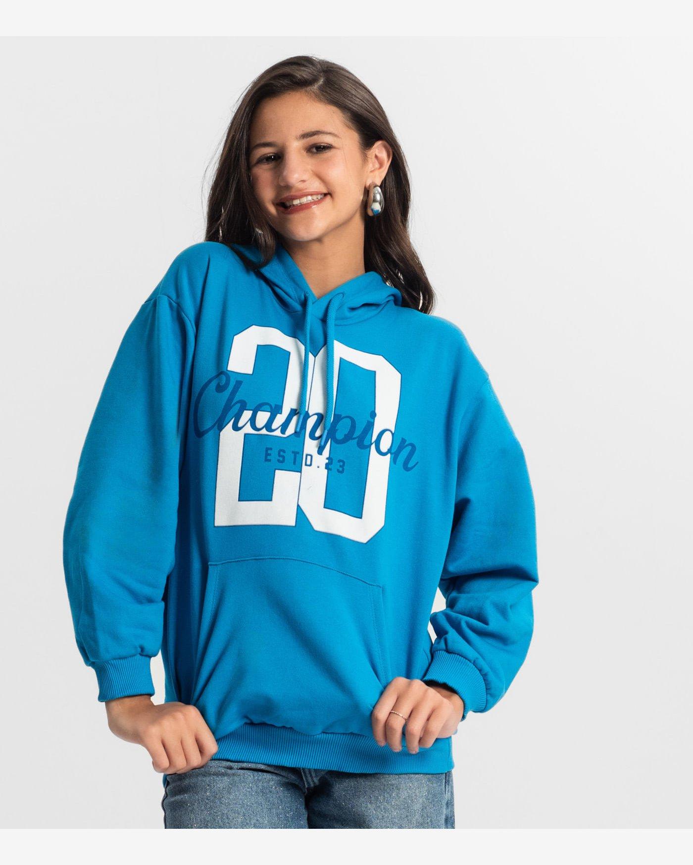 Moletom Juvenil Feminina  Minty Azul