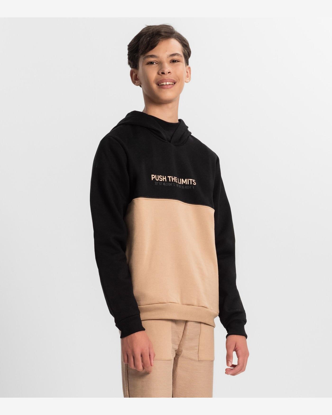 Moletom Juvenil Menino Com Capuz Minty Preto