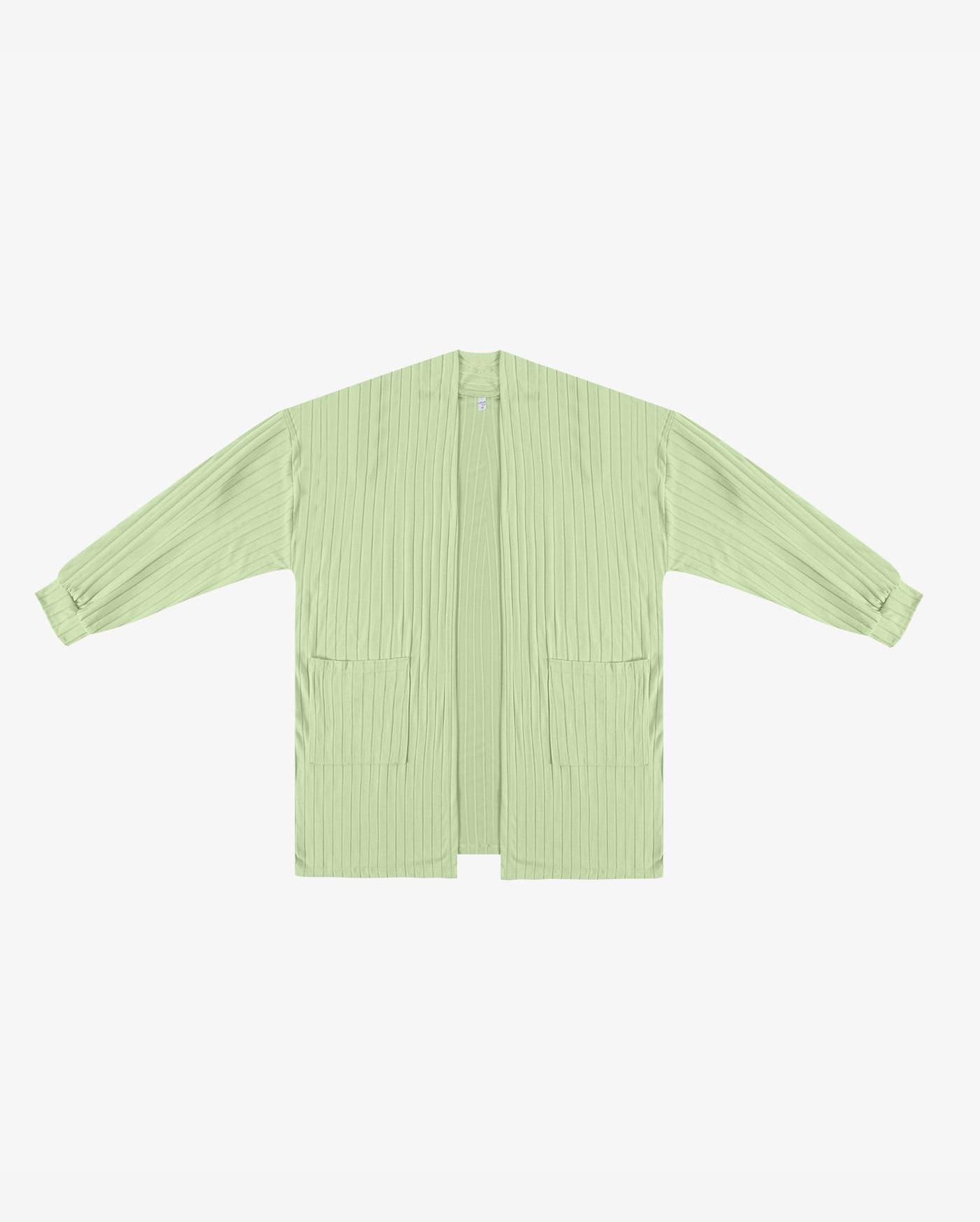 Cardigan Feminino Pluz Size Infinita Cor Verde