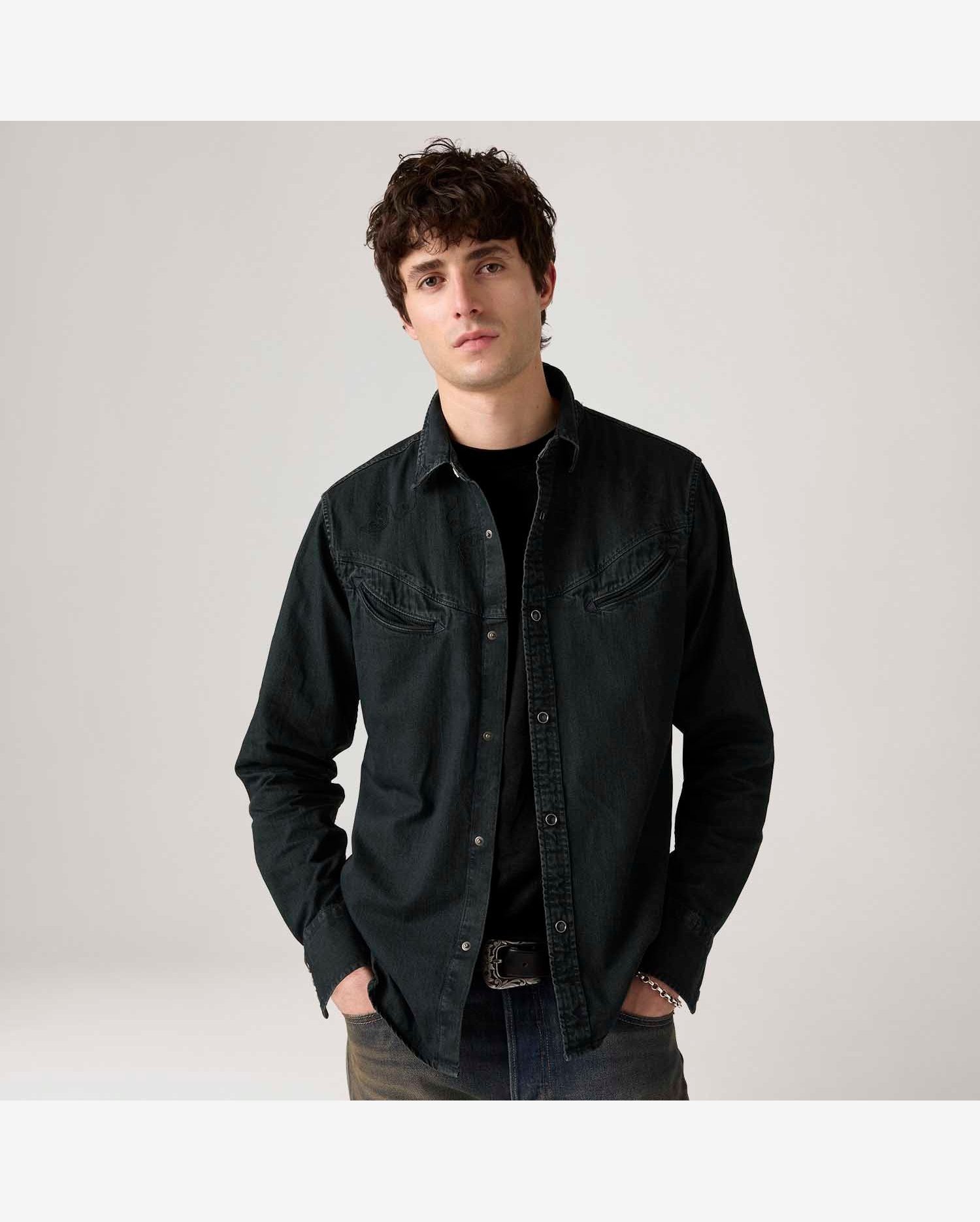 Camisa Levi's® Smiley Western Preta