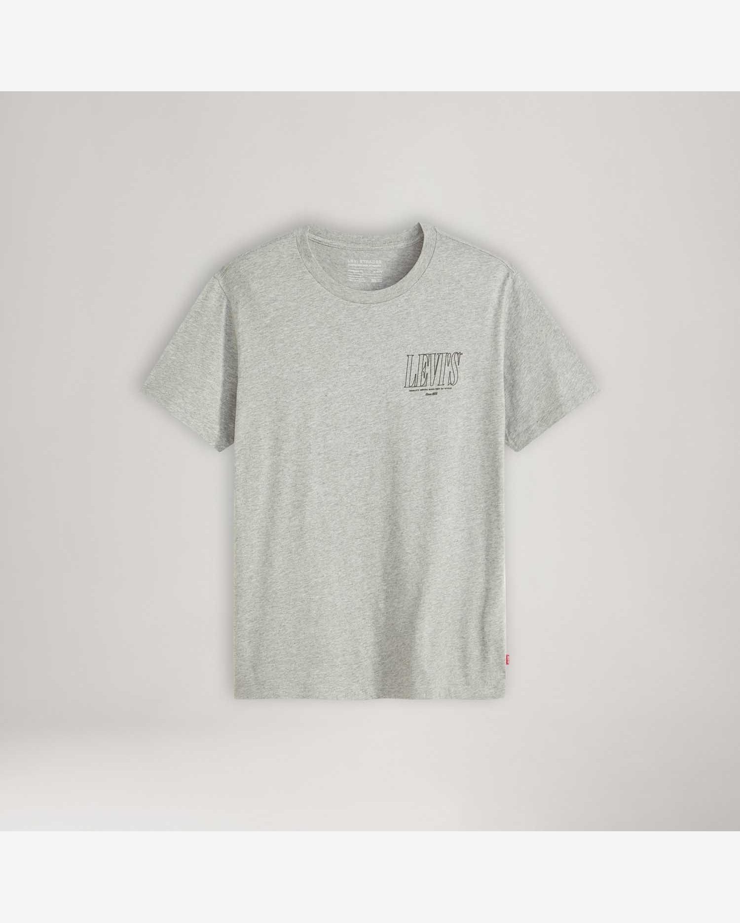 Camiseta Levi's® Graphic Crewneck Cinza Manga Curta