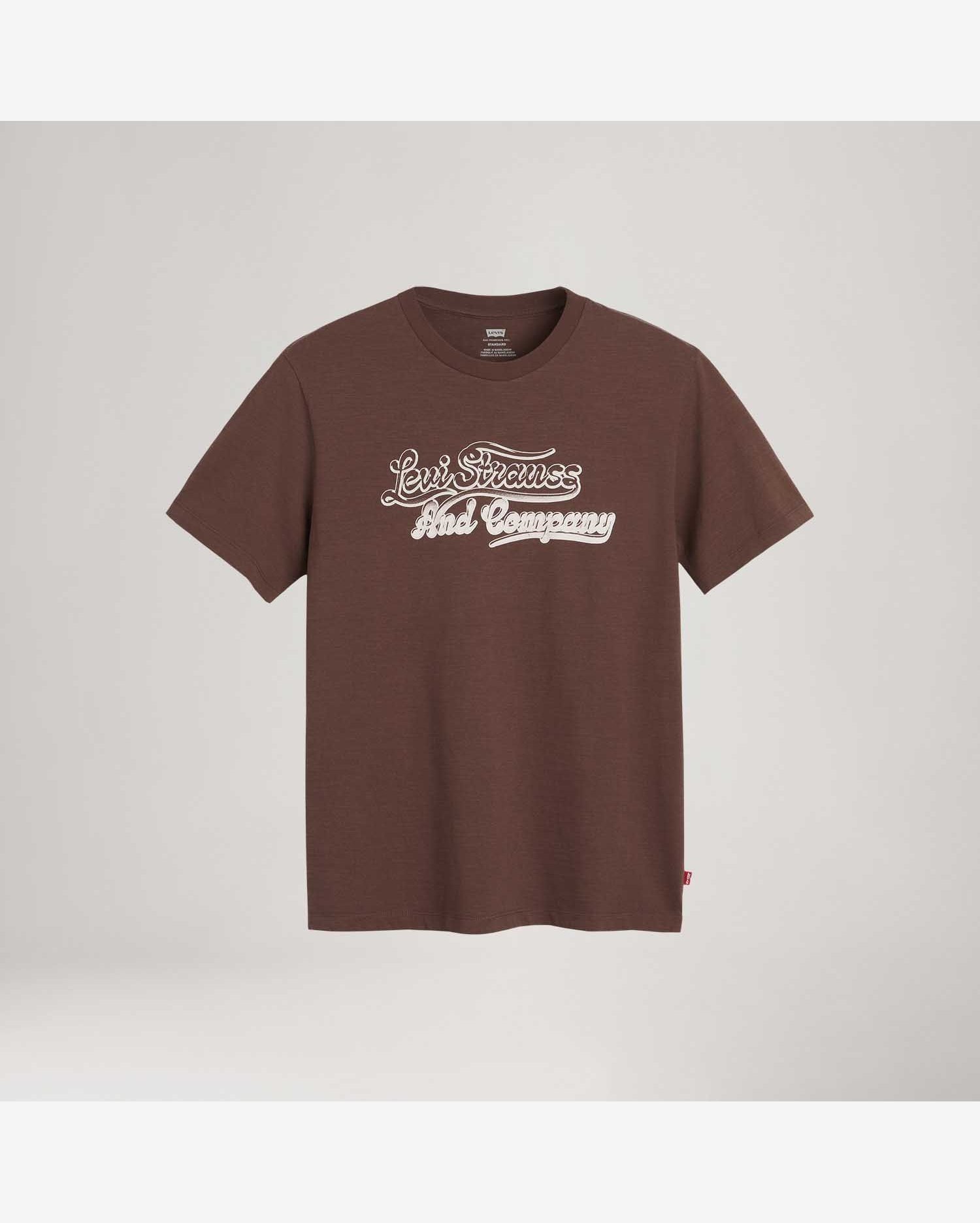 Camiseta Levi's® Graphic Crewneck Marrom Manga Curta