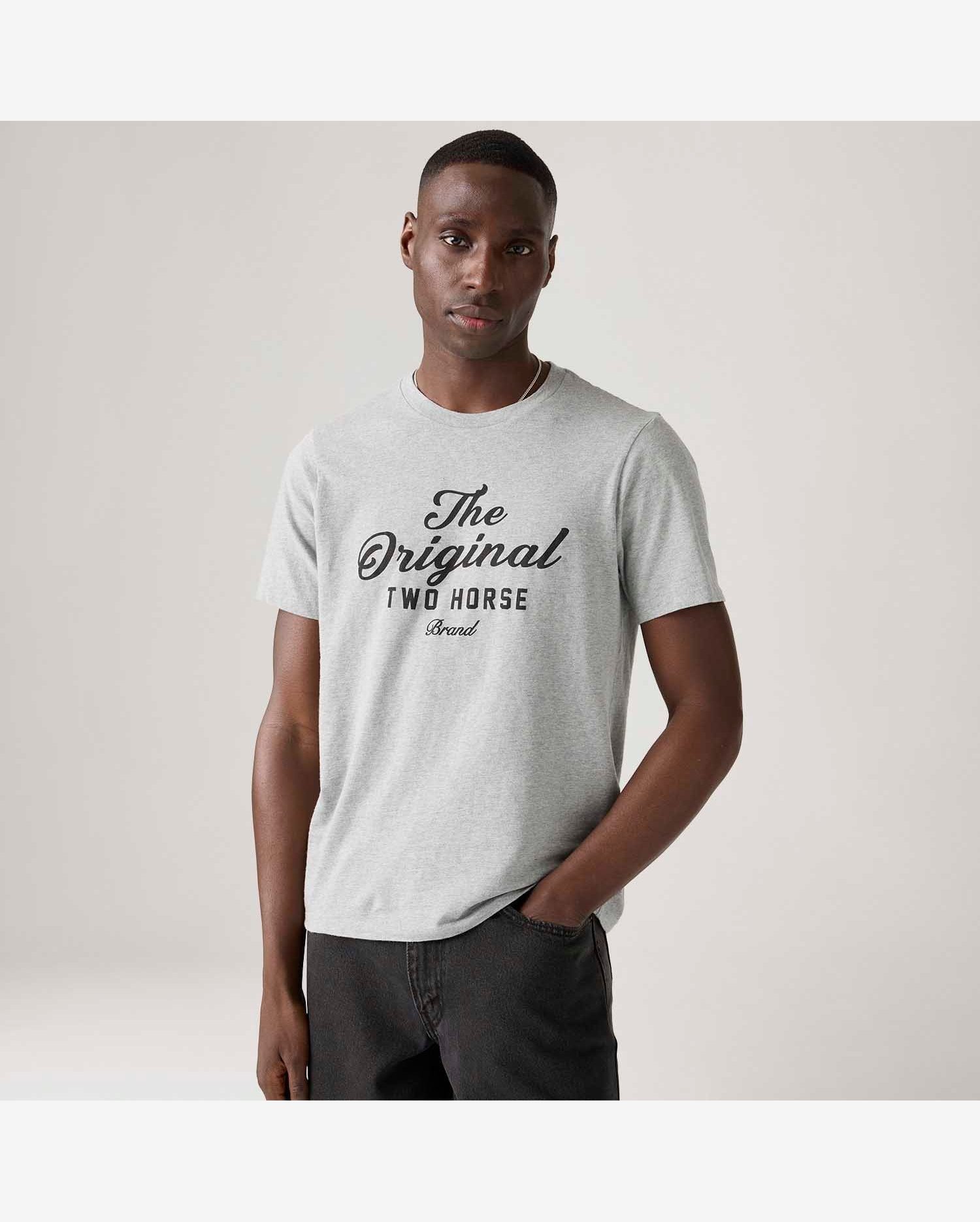 Camiseta Levi's® Graphic Crewneck Cinza Manga Curta