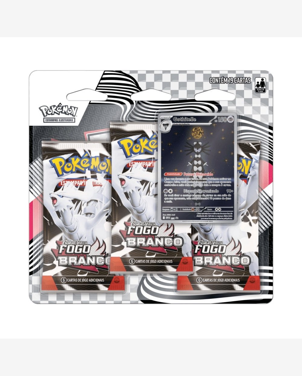 Cartas Pokémon Escarlete Violeta Fogo Branco 19 Cards Copag