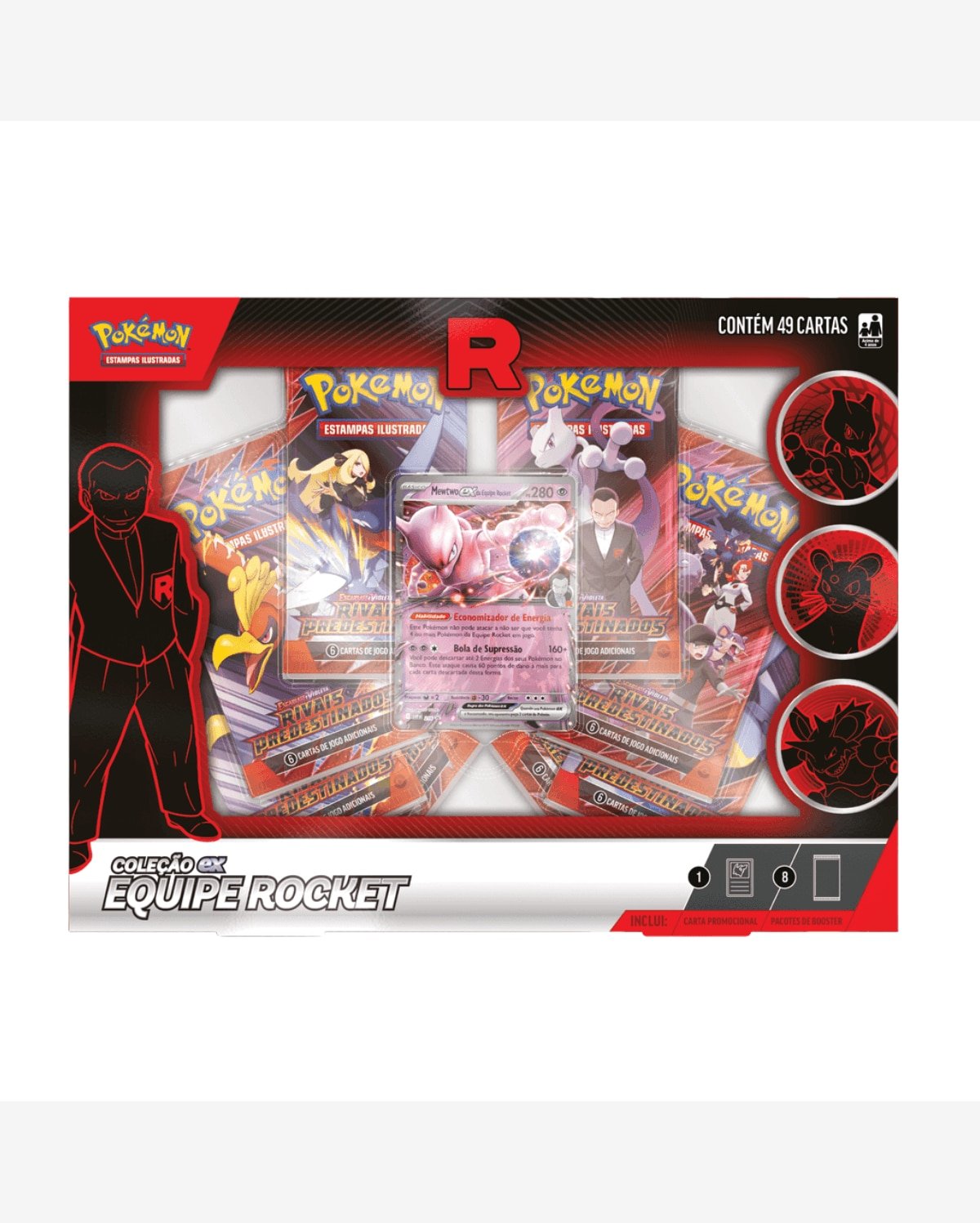 Cartas Pokémon Equipe Rocket Coleção Ex com 49 Cards - Copag