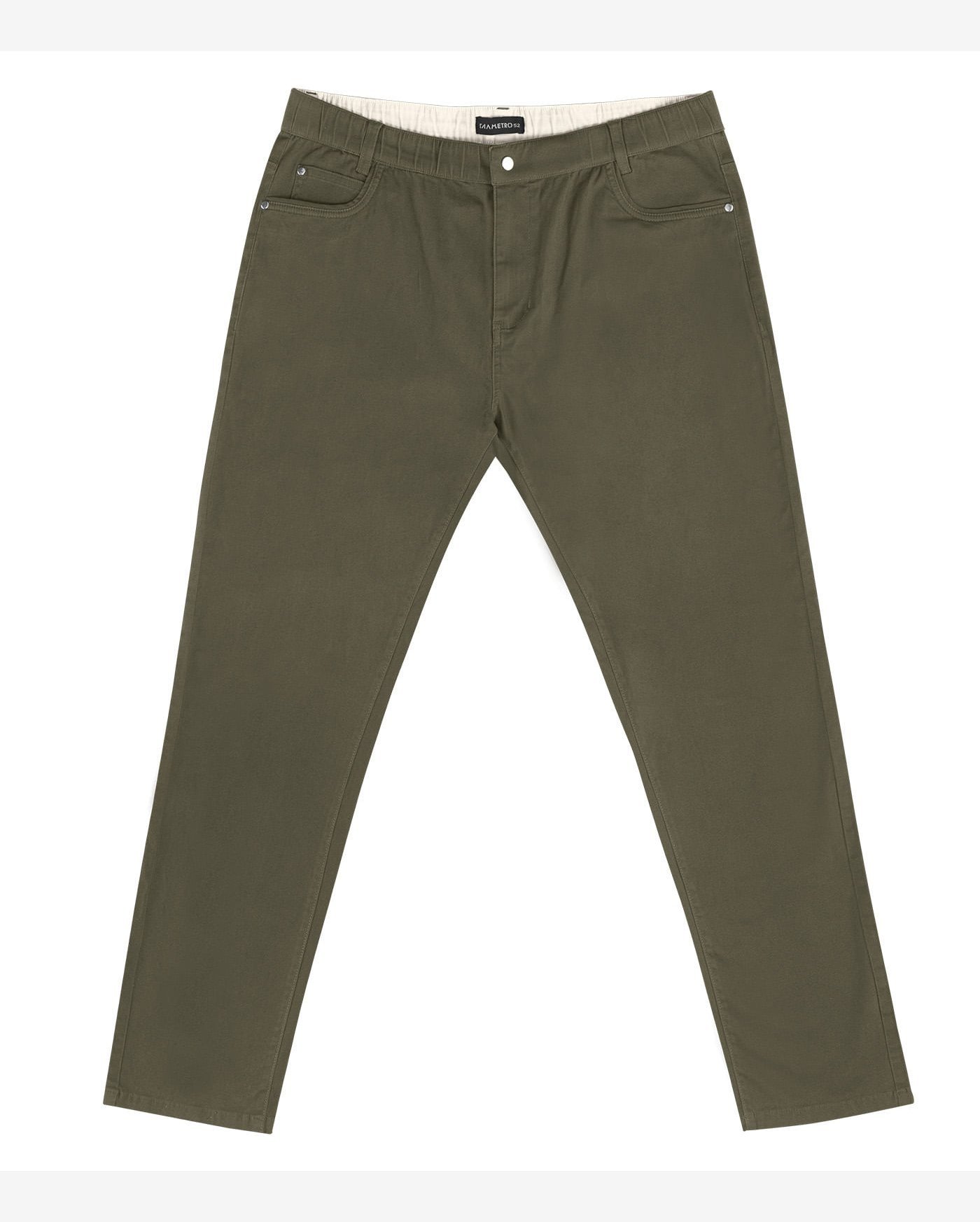 Calça Masculina Plus Size Em Sarja Diametro Verde
