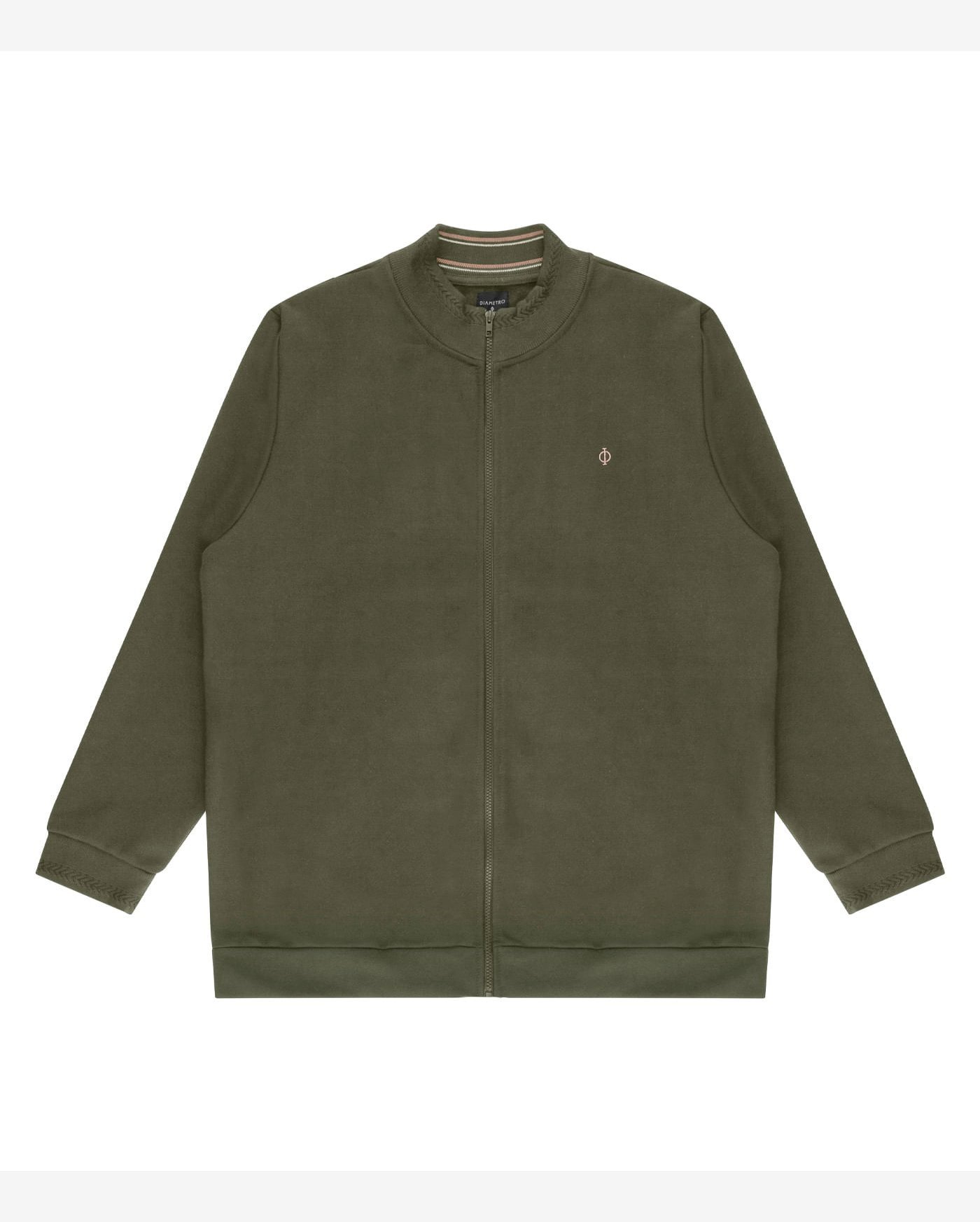 Jaqueta Masculina Plus Size Moletom Diametro Verde