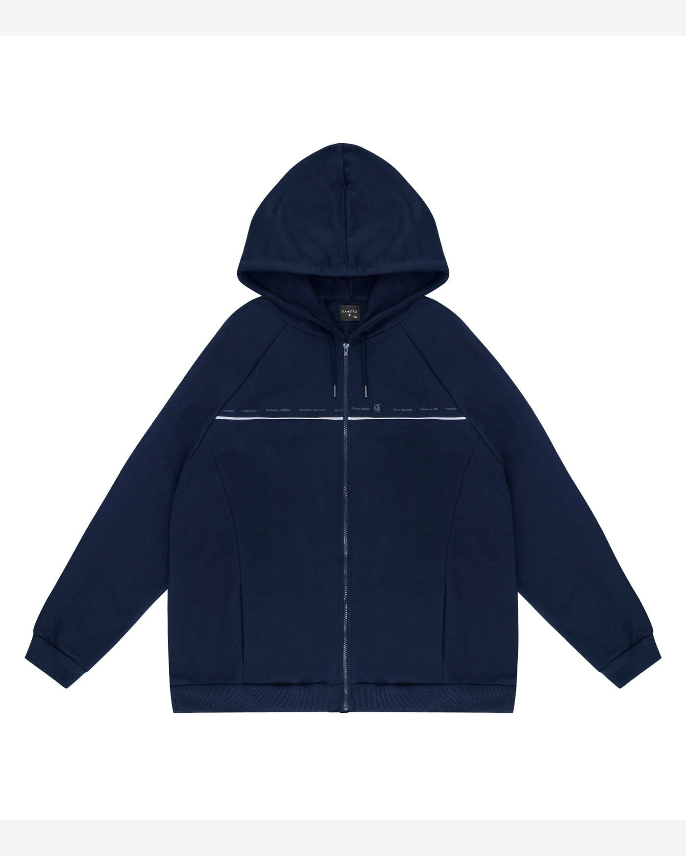 Jaqueta Masculina Plus Size Com Capuz Diametro Azul