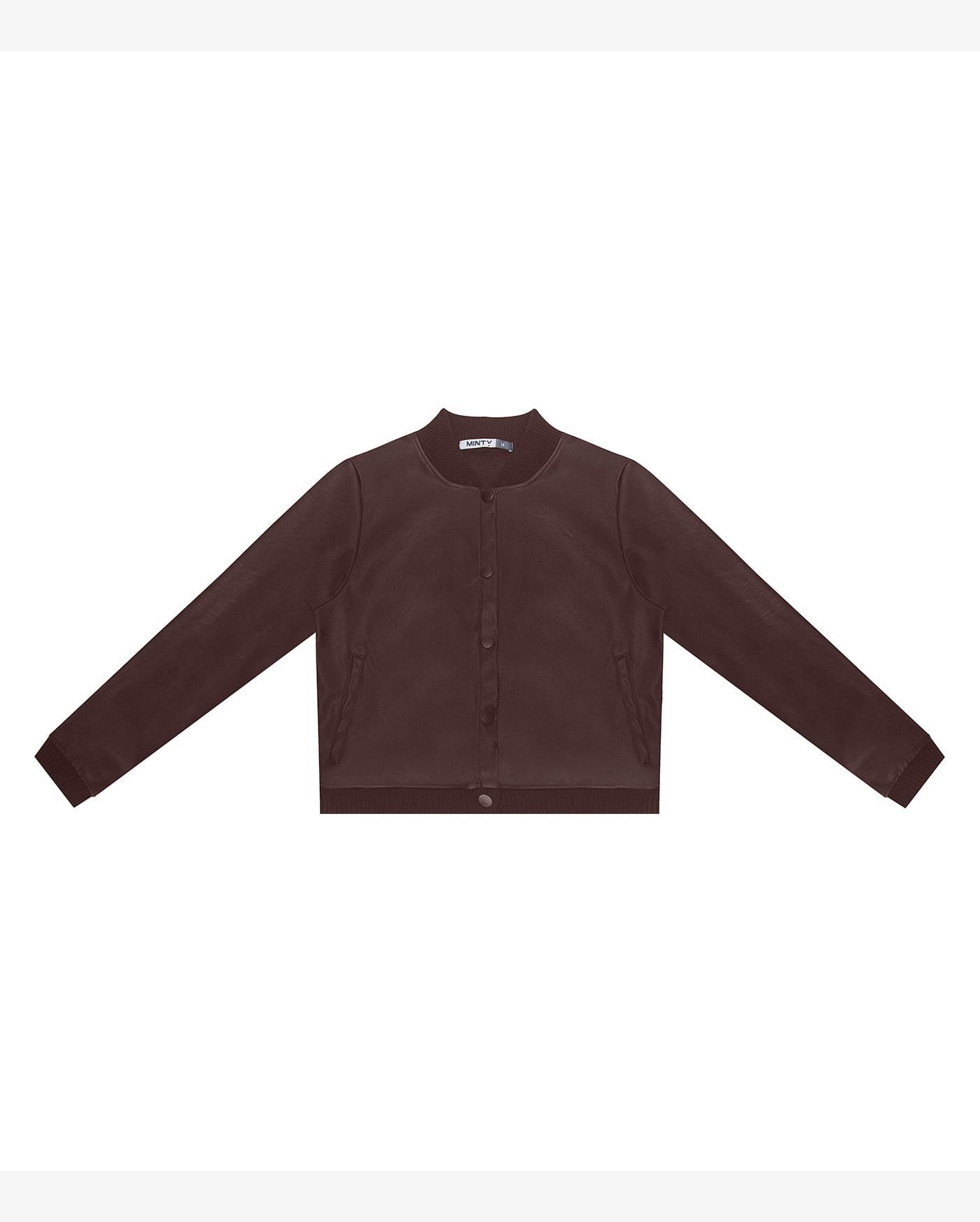 Casaco Juvenil Feminino Material Sintético Minty Marrom