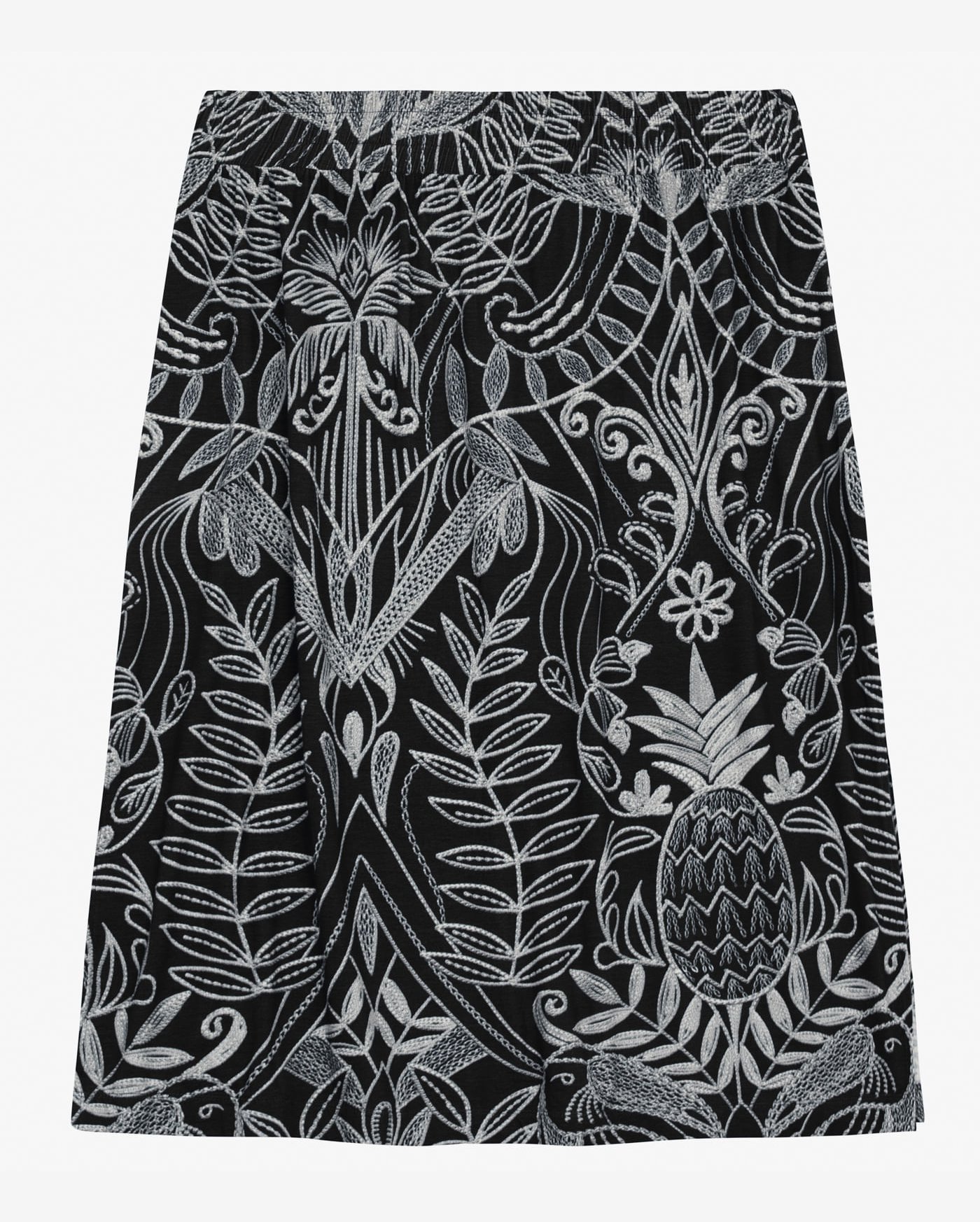 Saia Midi Feminina Plus Size Secret Glam Preto