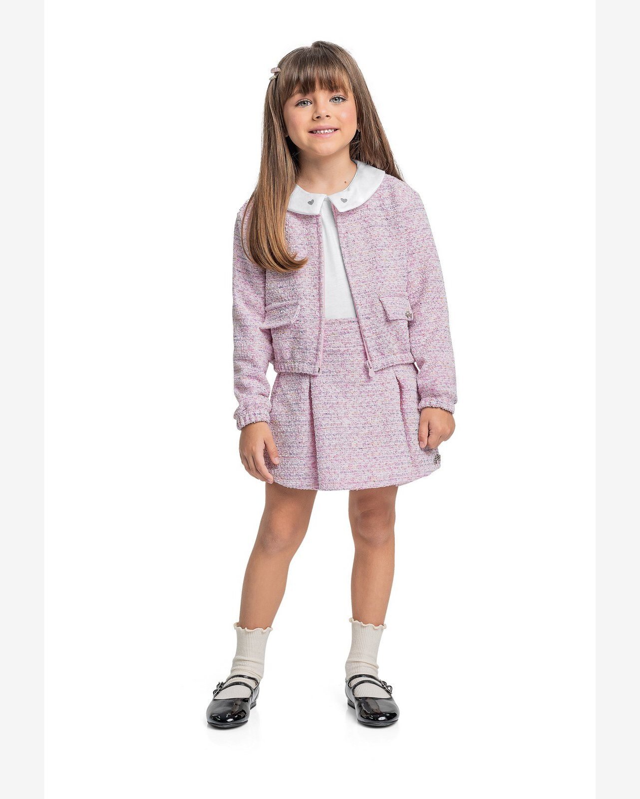 Jaqueta Cropped Infantil para Menina Quimby